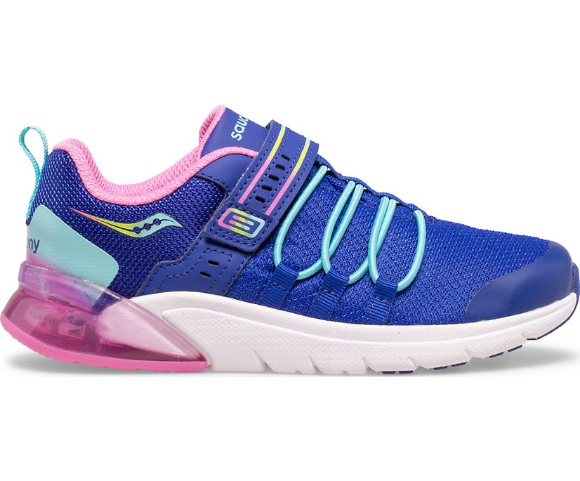 Gyerek Saucony Flash Glow 2.0 Tornacipő Sötétkék Rózsaszín | HU 597EBC